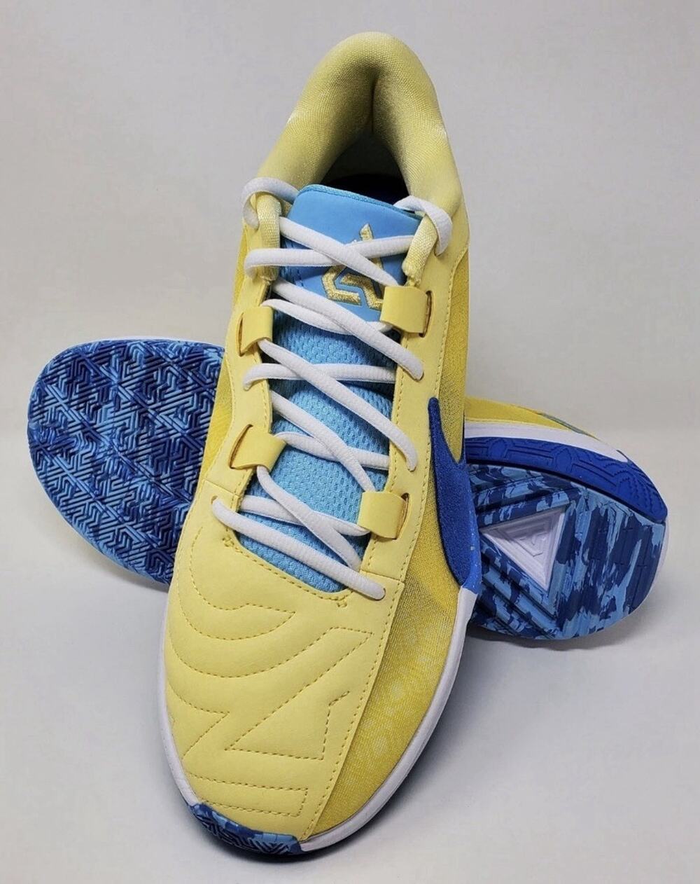 Nike Zoom Freak Yellow Blue NBA Basketball Shoes Mens Size 13 NEW FAST SHIPPING